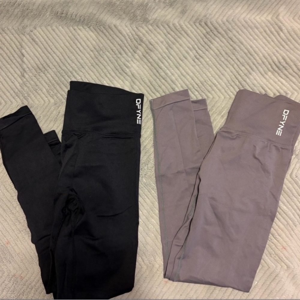 Pair of 2 DFYNE Impact Leggings - Black & Gray